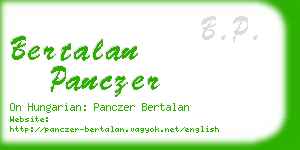 bertalan panczer business card